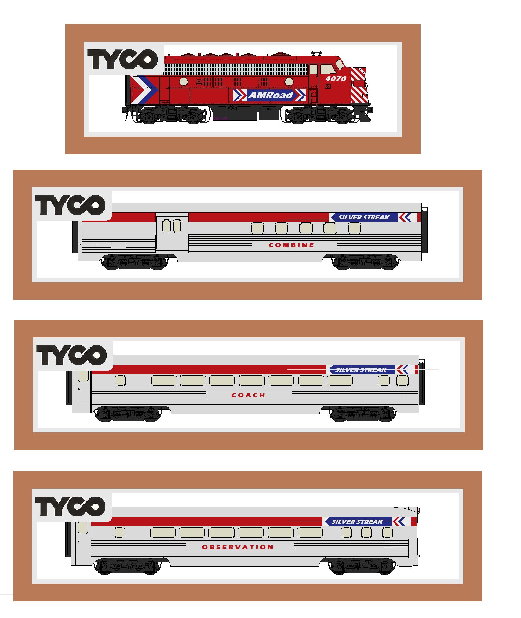 Tyco silver shop streak train set