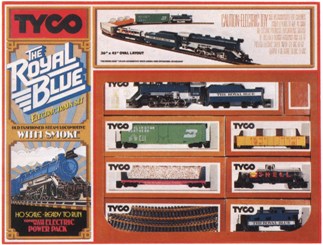 the royal blue train set